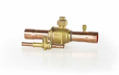 Запорный шаровой кран GBC DN32, Kv=66 м3/ч, присоединительные патрубки (1"3/8), сервисный штуцер - нет, под пайку ODF, Ридан