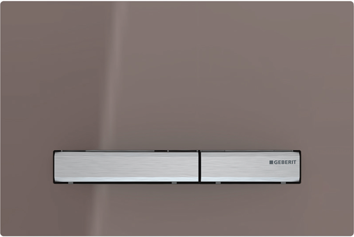 Смывная клавиша Geberit Sigma50, для двойного смыва, цвет металлический хромированный: хромированный черный, умбра