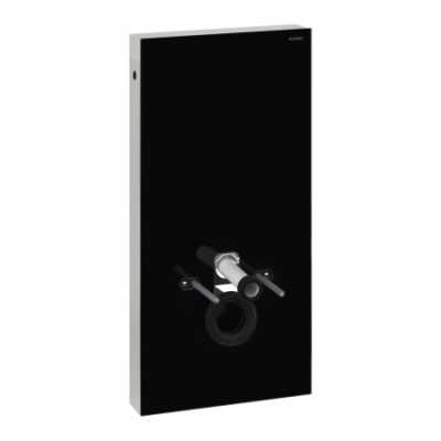 Сантехнический модуль Geberit Monolith для подвесного унитаза, 101 см, передняя обшивка из стекла: стекло, черный, алюминий