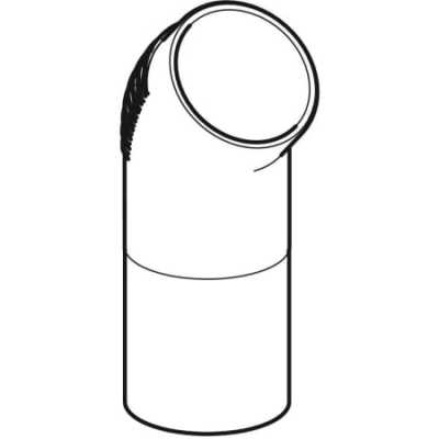 Отвод удлиненный Geberit Silent-db20 45°: d=90мм
