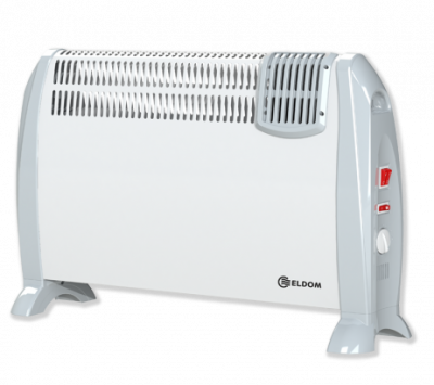 Напольный электрический конвектор ELDOM CFV2000 EN, 800+1200W, белый, с вентилятором.