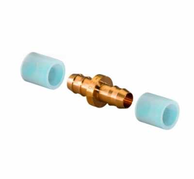 UPONOR Q&E СОЕДИНИТЕЛЬ DR-ЛАТУНЬ 17-17 С ДВУМЯ КОЛЬЦАМИ '100C
