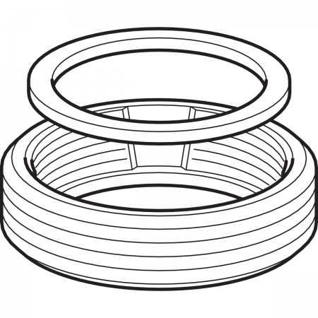 Редукционное кольцо Geberit: G=1 1/4", G1=1", Альпийский белый
