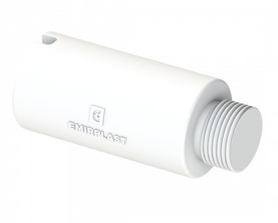 Заглушка резьбовая длинная PP Dу 1/2'' - белый, SPL-EmirPlast