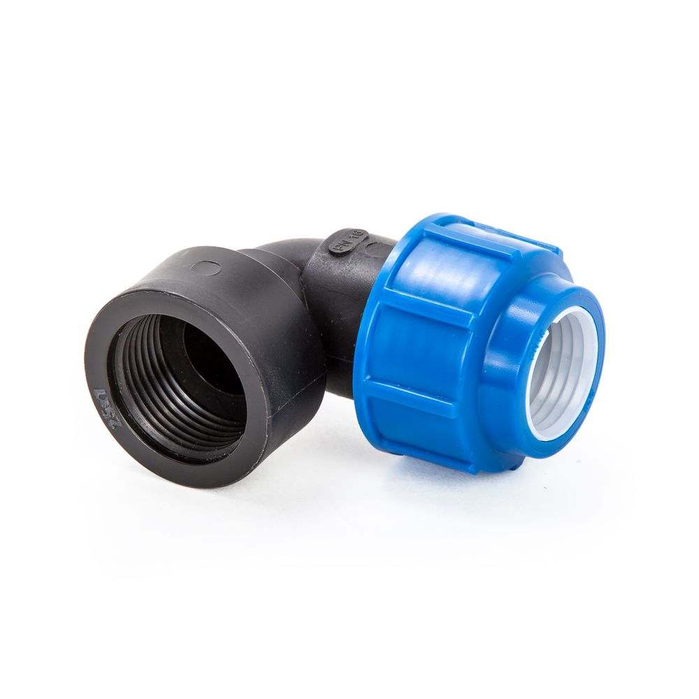 Отвод компрессионный для ПНД труб ВР  32 x 1 1/4" (Lammin) 150/15