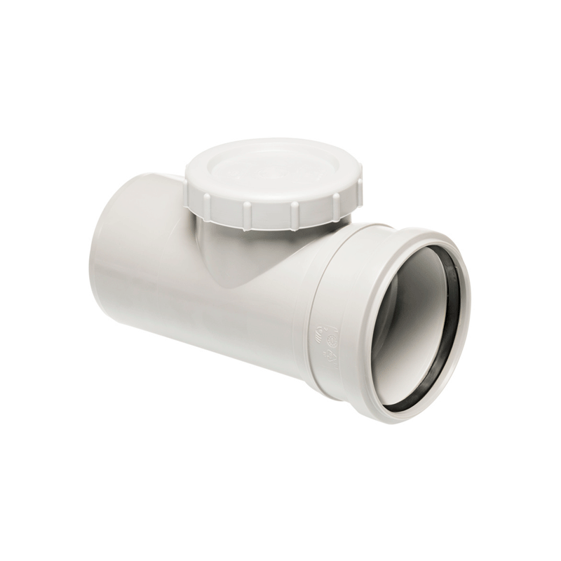 UPONOR DECIBEL ПАТРУБОК ДЛЯ ПРОЧИСТКИ ОДНОРАСТРУБНЫЙ Д.110ММ ПП БЕЛЫЙ '15У