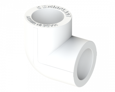 Угольник PP 90° ВВ Dу 50 - белый, SPL-EmirPlast