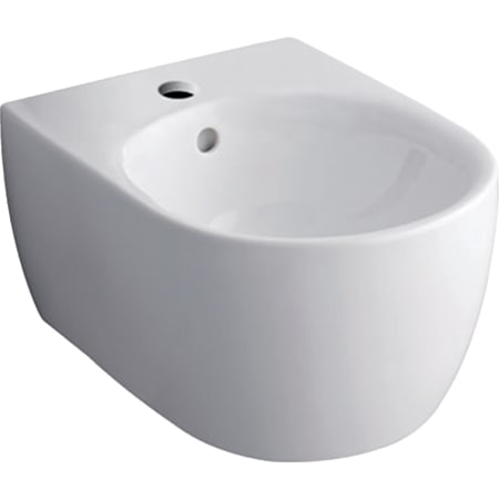Подвесное биде Geberit iCon закрытой формы: T=54см, Перелив=На виду, Белый