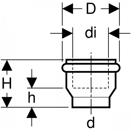 [снято, замена 379.768.16.3]Geberit раструбная муфта из ПНД, с уплотнительным кольцом (раструб/сварка) d 32 мм