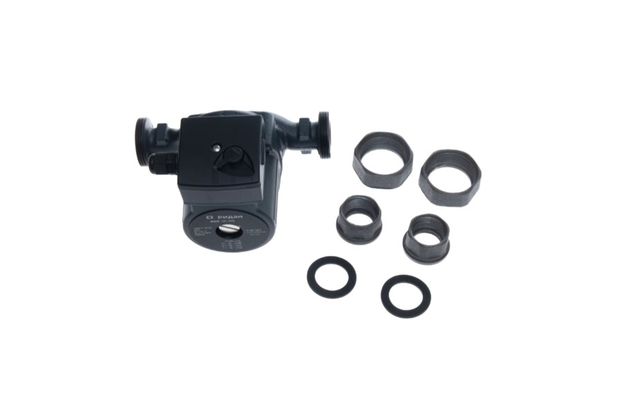 Насос циркуляционный с мокрым ротором RWS 25-40S, 1х220 В, 50 Гц, 32/50/65 Вт, вход/выход G 1 ½”, корпус-чугун, колесо-композит, Ридан