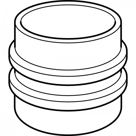 Двойная фланцевая втулка PE: d=250мм, Geberit