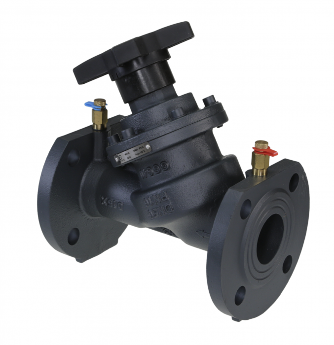 Ручной балансировочный клапан MNF-R DN300 PN16, Kvs=1276,2 м³/ч, Tmax=120 °С, фланцевый, корпус-чугун, Ридан