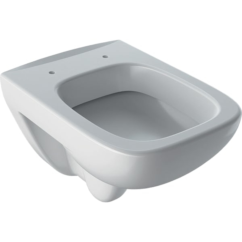 Подвесной унитаз вертикальный смыв Geberit Renova Compact Square, с укороченным вылетом: T=48.5см, Белый