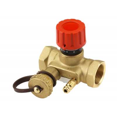Ручной балансировочный клапан MNT DN15 PN16, Kvs=1,6 м³/ч, Tmax=120 °С, внутренняя резьба, Danfoss