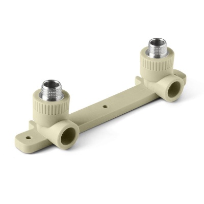 Угольник PPR с креплением двойной НР 20 х 1/2" (Lammin) 20/4