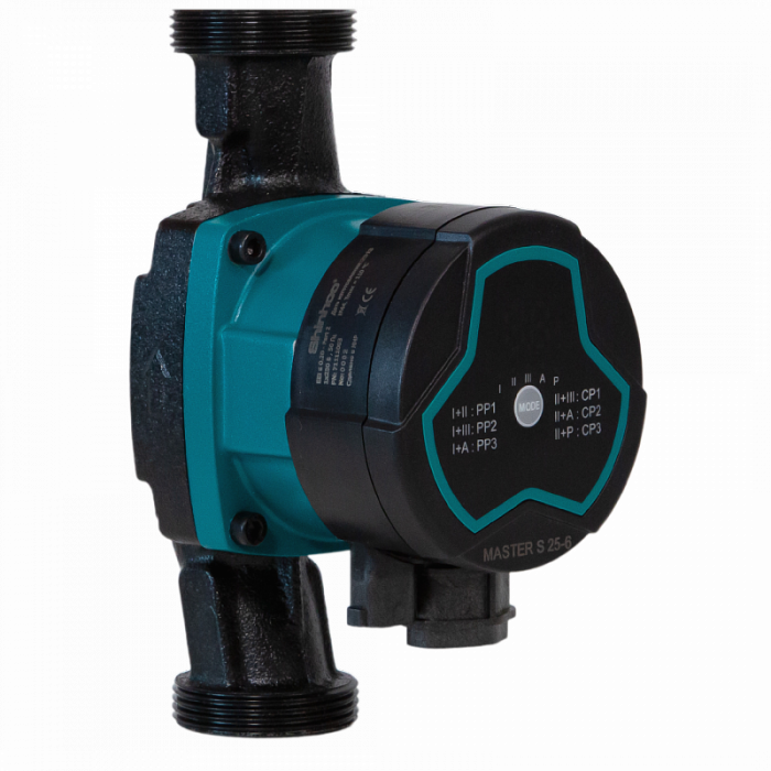Энергоэффективный циркуляционный насос MASTER S 25-6, 1x230 В, 50 Гц, 5 - 39 Вт, вход/выход G 1 1/2" PN10, L=180 мм, корпус-чугун, колесо-композит, Shinhoo