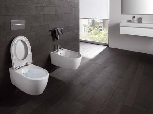 Подвесной унитаз вертикальный смыв Geberit iCon, закрытая форма, Rimfree: T=53см, Белый
