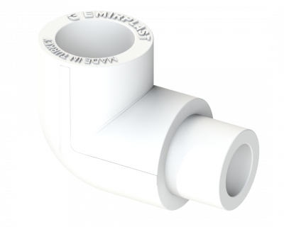 Угольник PP 90° ВН Dу 32 - белый, SPL-EmirPlast