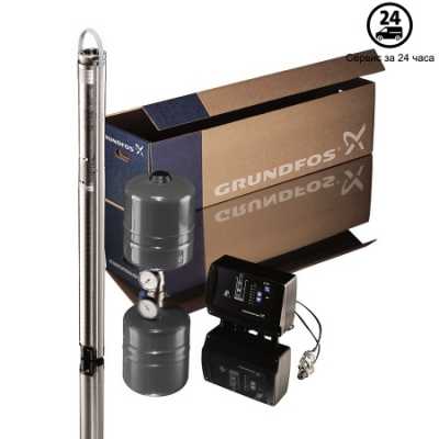 Комплект с насосом SQE2 -70, кабель-60 м, 3x1,5 мм², Grundfos