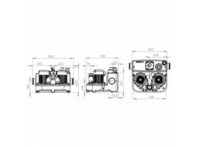 Канализационная установка SANICUBIC 2 HP, SFA