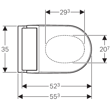Подвесной унитаз-биде AquaClean Tuma Comfort: Керамический унитаз: белый / KeraTect, Декоративная панель: белый, Geberit