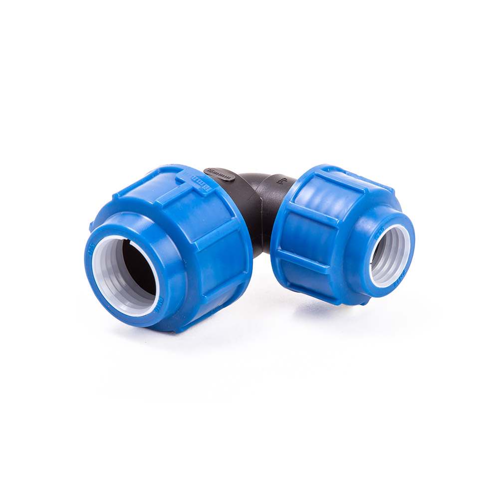 Отвод компрессионный для ПНД труб 25 x 20 (Lammin) 250/25