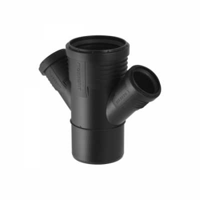 Крестовина Geberit Silent-PP 45°: d=110мм, d1=50мм, d2=50мм
