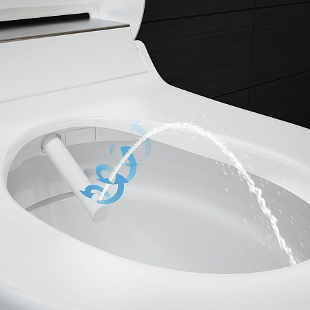 Подвесной унитаз-биде AquaClean Tuma Comfort: Керамический унитаз: белый / KeraTect, Декоративная панель: белый, Geberit