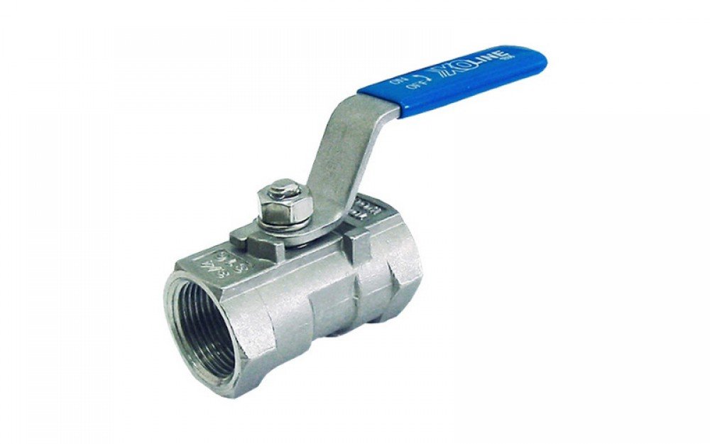 X1666 Шаровый кран резьбовой DN40 PN40; С рукояткой; Корпус - корр.ст. сталь; Шар - корр.ст. сталь AISI316; упл. R-PTFE арм. 15%