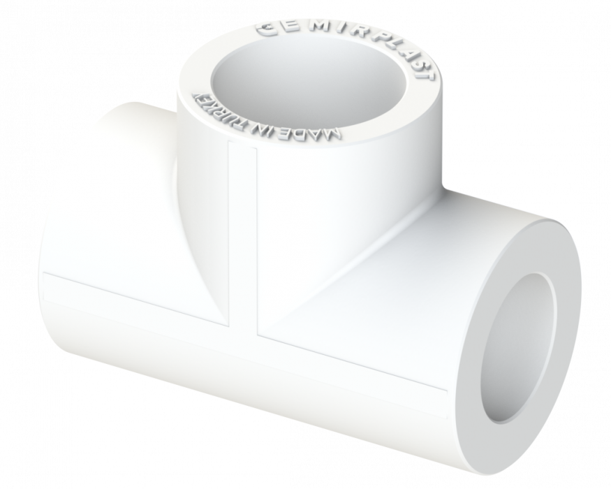 Переходной тройник PP Dу 90x63x90 - белый, SPL-EmirPlast