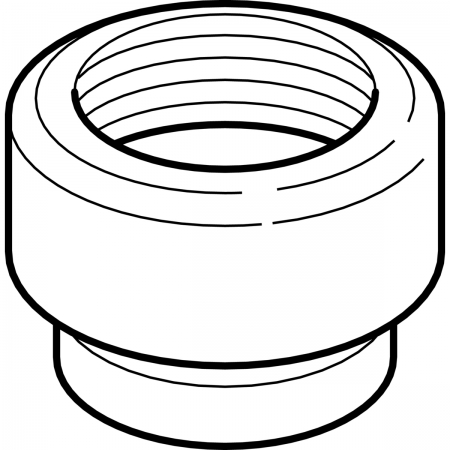Geberit переходник из ПНД, с внутренней резьбой, d 1 1/2" x 50 мм