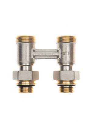 LV-KB подключение 1/2x3/4, PN10, Tmax 120 C, прямой, с нижним подключ, без возможности опорожнения, клапан запорный для нижнего присоед. к радиатору, Ридан