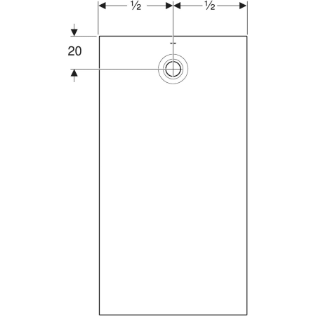 Прямоугольный душевой поддон Olona: 120x80x4см, Белый / Матовый, Geberit
