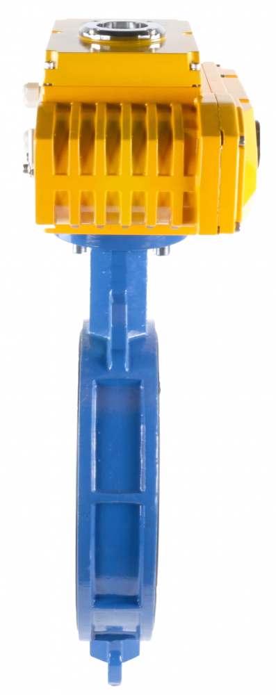 Затвор дисковый VPI4448-N04EP DN 80 PN16, поворотный межфланцевый, с электрическим приводом Nutork, 3Ф-400V, корпус и диск ковкий чугун, манжета EPDM, Tecofi
