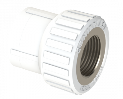 Комбинированная муфта PP ВР Dу 32X3/4'' - белый, никелированный, SPL-EmirPlast