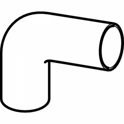 Соединительное колено PE 90°, под манжету: d=56мм, d1=50мм, di=44мм, Geberit