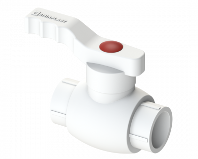 Шаровой кран стандарт PP Dу 40 - белый, SPL-EmirPlast