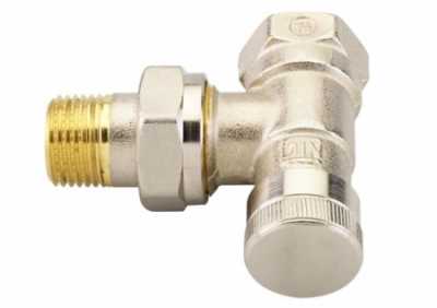 Клапан запорный угловой никелированный RLV Ду 15 Danfoss
