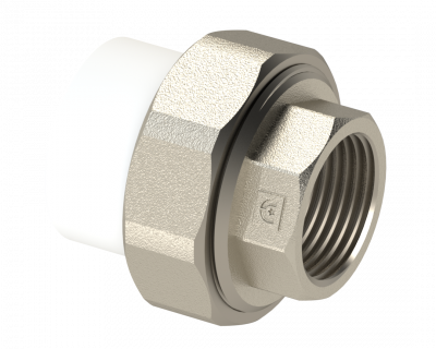 Американка PP ВР Dу 25X1/2'' - белый, никелированный, SPL-EmirPlast