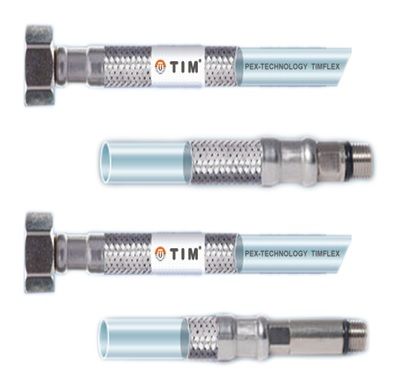 Гибкая подводка для воды с внутренним шлангом из PEX 1/2*M10-120см