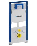 Инсталляция Geberit Duofix для подвесного унитаза, 112 см, со смывным бачком скрытого монтажа Sigma 12 см, анкер для крепления к стене и звукоизолирующий комплект, 4/2 литра