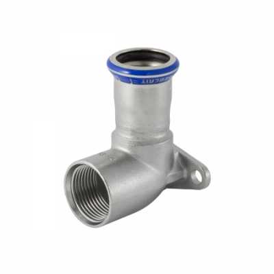 Водорозетка Mapress из нержавеющей стали 90°: d=18мм, Rp=1/2дюйм, L1=4.3см, Geberit