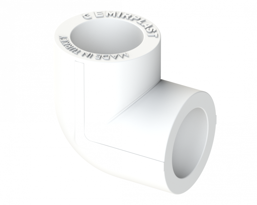 Угольник PP 90° ВВ Dу 20 - белый, SPL-EmirPlast