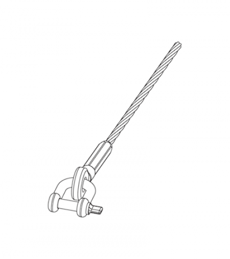 ГРУЗОПОДЪЕМНЫЙ ТРОС Lifting wire D4mm, 10m, safety stop A4
