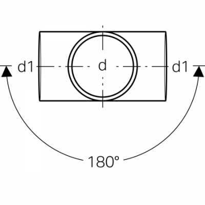 Крестовина со смещенным впуском Silent-db20 88,5°: d=110мм, d1=110мм, Geberit