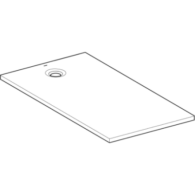 Прямоугольный душевой поддон Olona: 120x80x4см, Белый / Матовый, Geberit