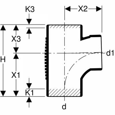 Тройник со смещенным впуском Silent-db20 88,5°: d=110мм, d1=110мм, Geberit
