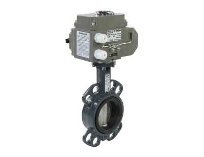 Затвор дисковый с электроприводом 082X4428R ЗДМ + 082X4506R АМБ; DN 250 PN 16, Т= - 15°C до 120 °С, межфланцевый,  АМБ 220 В переменный ток, EPDM, корпус-чугун, диск-сталь, Ридан