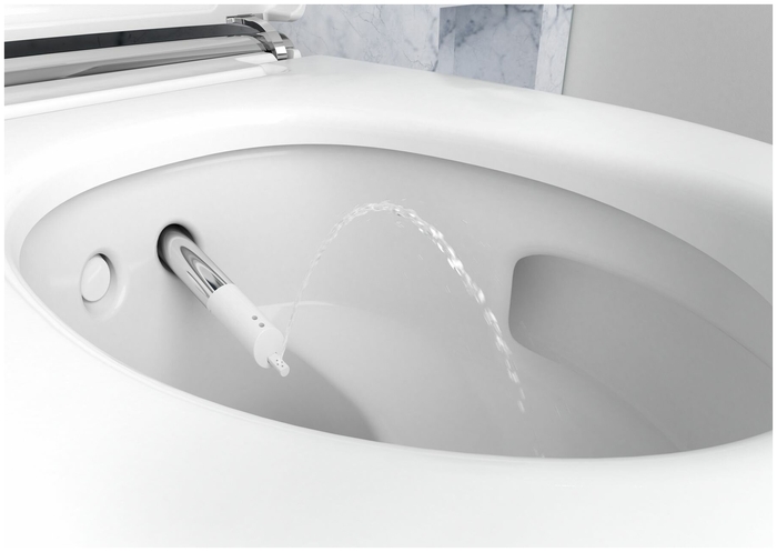Подвесной унитаз-биде AquaClean Mera Comfort: Керамический унитаз: белый / KeraTect, Декоративная панель: белый, Geberit