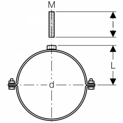 Хомут Pluvia с муфтой M16: 14.8x3см, di=250мм, DN=250, Geberit